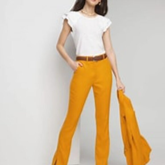 NWT WHBM Ines Slim Side-Slit Bootcut Pant - Picture 4 of 5
